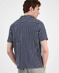 Guess Men's Rafa Jacquard Knit Short-Sleeve Shirt