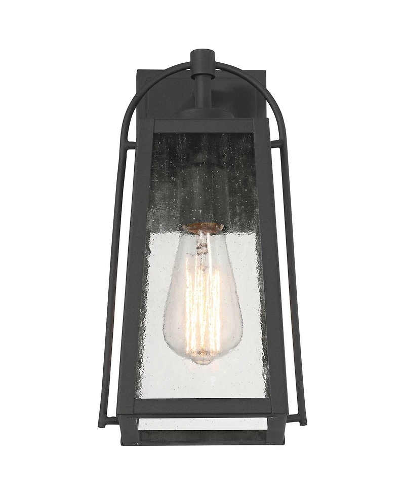 Possini Euro Design Woodley 13" High Modern Outdoor Wall Light Fixture Mount Porch House Set of 2 Aluminum Glass Shade