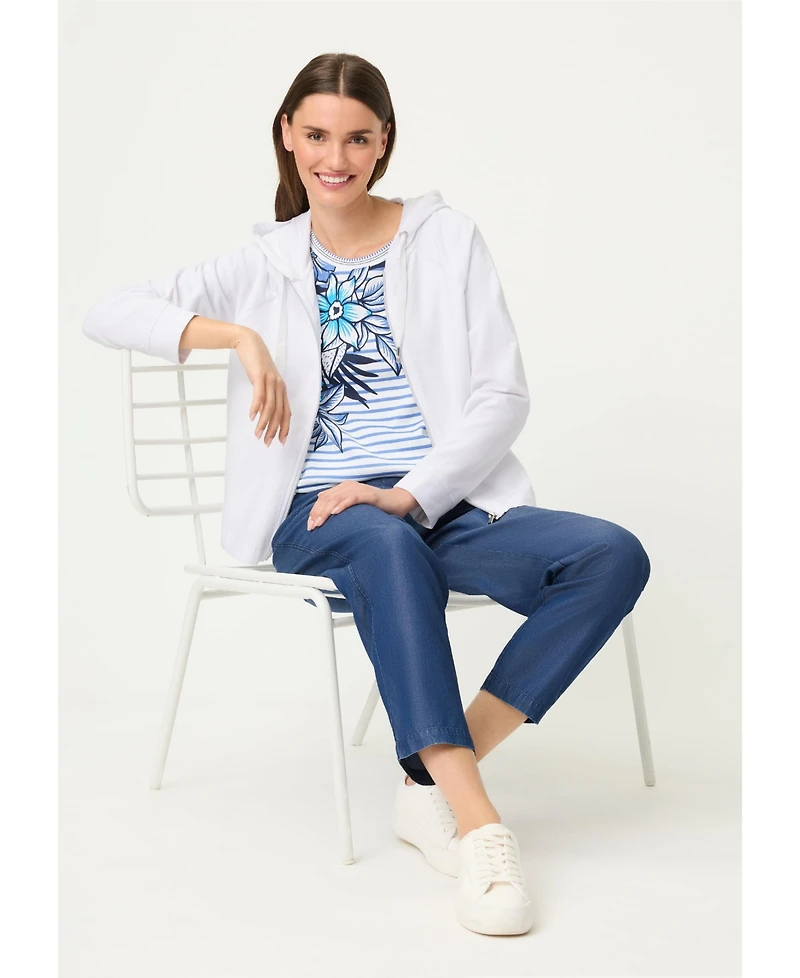 Olsen Women's Mixed Media Hooded Sweatshirts