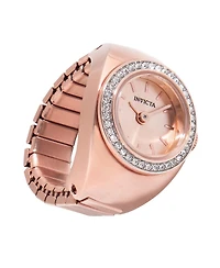 Invicta Women's 48945 Mini Ring Watch Quartz 2 Hand Rose Gold Dial Watch