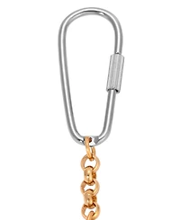 Symbols of Faith Silver Gold Tone Oval Virgin Mary Child Decal Key Chain