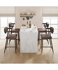 gaomon 26" Counter Height Bar Stools Set of 2 with Armrests