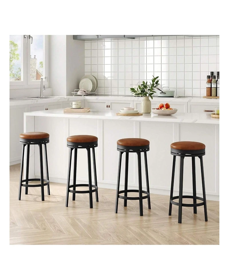 gaomon Dining Chair 4 Pcs Home Kitchen 360 Degrees Swivel Bar Stool Set Of 4 for Kitchen Dining Room