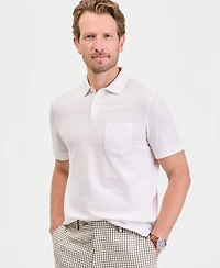 Club Room Men's Solid Jersey Polo with Pocket, Created for Macy's