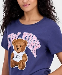 Grayson Threads, The Label Juniors' New York Teddy Graphic T-Shirt