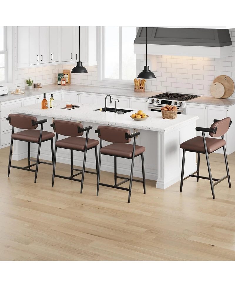 gaomon Set of Counter Stools with Armrest