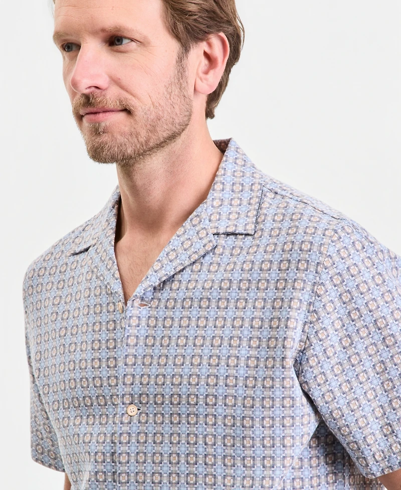 Club Room Men's Textured Yard Short-Sleeve Shirt, Macy's Exclusive