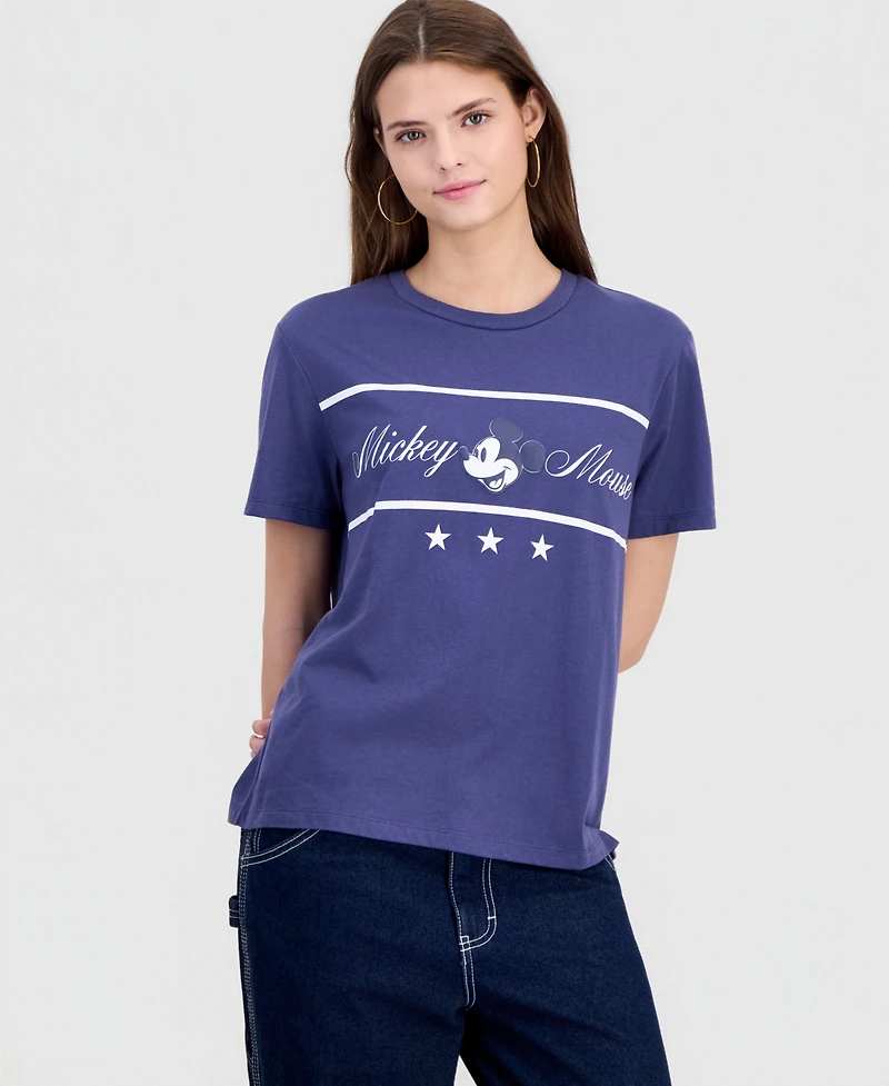 Disney Juniors' Mickey Mouse Sporty Crewneck Tee