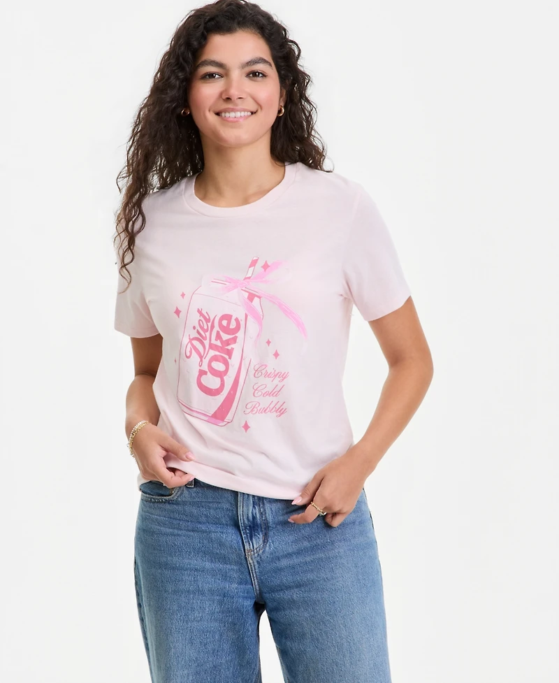 Coca-Cola Juniors' Diet Coke Bow Graphic-Print Tee