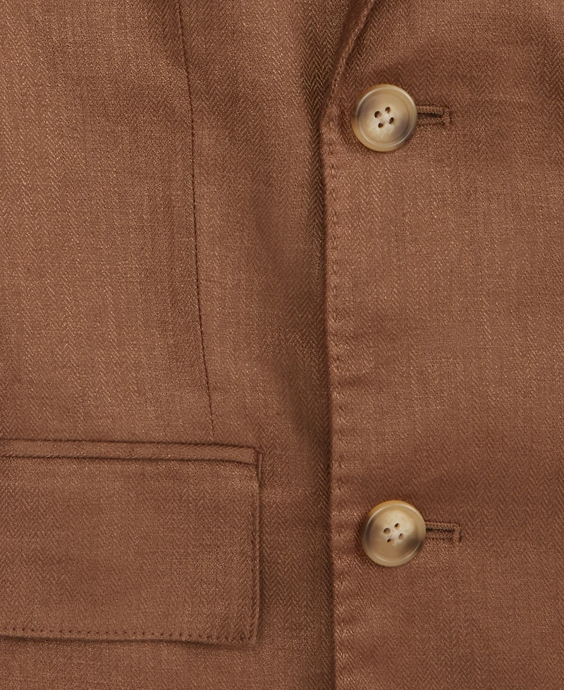 Club Room Men's Double-Breasted Herringbone Linen Blazer, Macy's Exclusive
