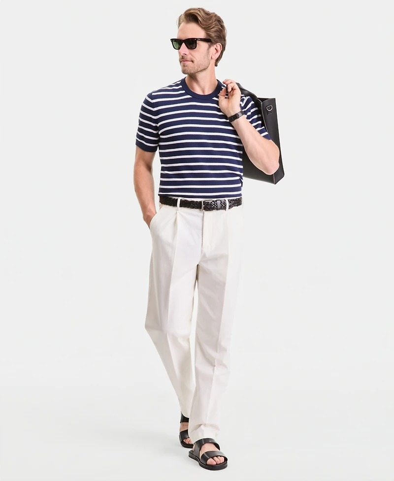 Club Room Men's Short-Sleeve Bengal Striped Cotton Sweater T-Shirt, Exclusively at Macy's