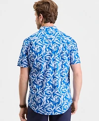 Club Room Men's Short-Sleeve Poplin Shirt, Macy's Exclusive - Floral Print