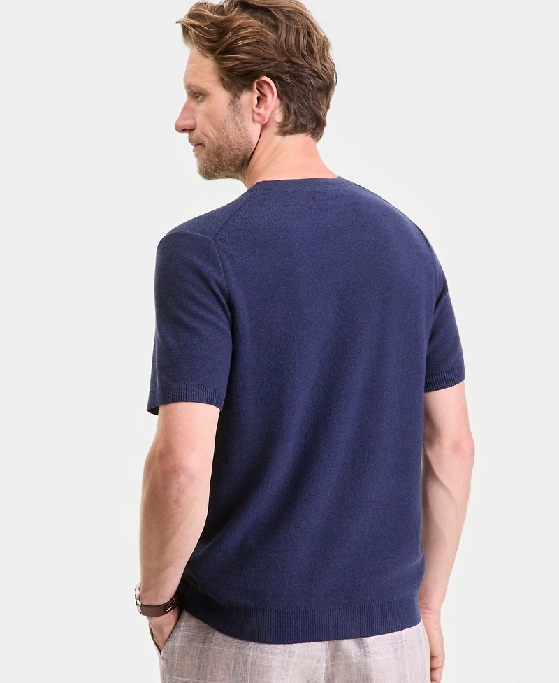 Club Room Men's Short-Sleeve Boucle Sweater T-Shirt, Macy's Exclusive