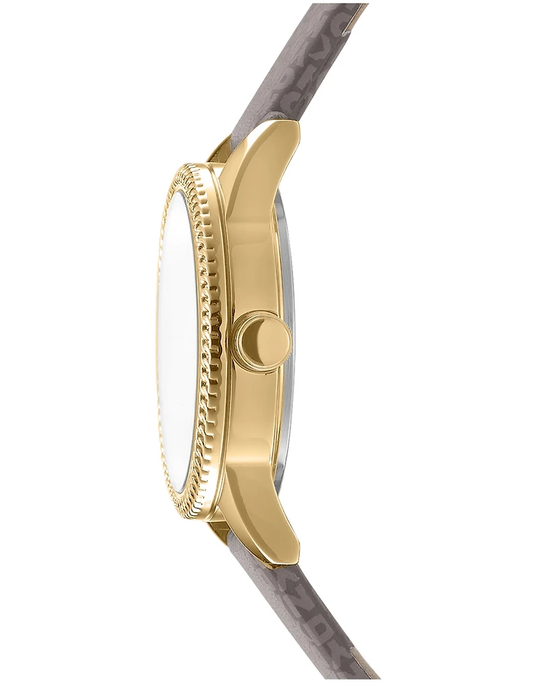 Dkny Women's Milanese Quartz Light Brown Polyurethane Strap Watch 26mm