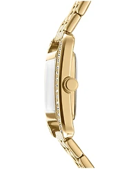 Dkny Women's Signature Shape Quartz Gold-Tone Stainless Steel Bracelet Watch 20x33mm