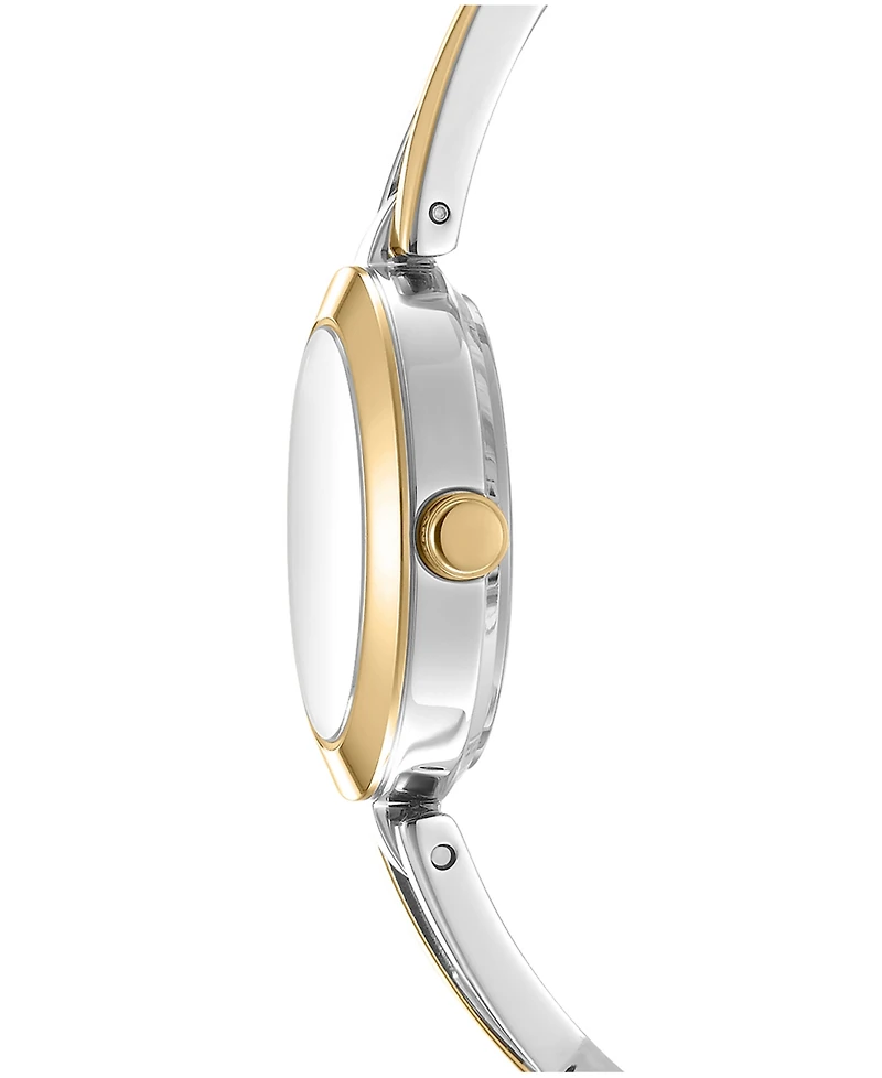 Dkny Women's Half Bangle Quartz Two-Tone Stainless Steel Watch 26mm