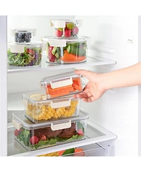 Sorbus 3-Pack Food Storage Container Set Stackable and Nestable Plastic Meal Prep Containers