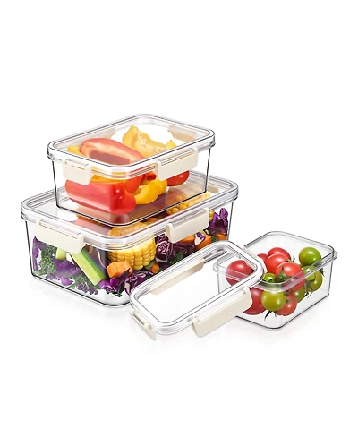Sorbus 3-Pack Food Storage Container Set Stackable and Nestable Plastic Meal Prep Containers
