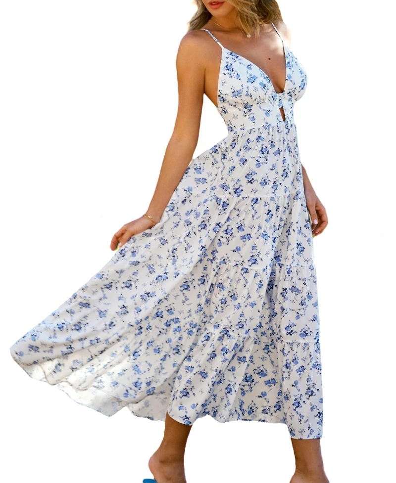 Cupshe Women's Simply Said Floral Maxi Beach Dress