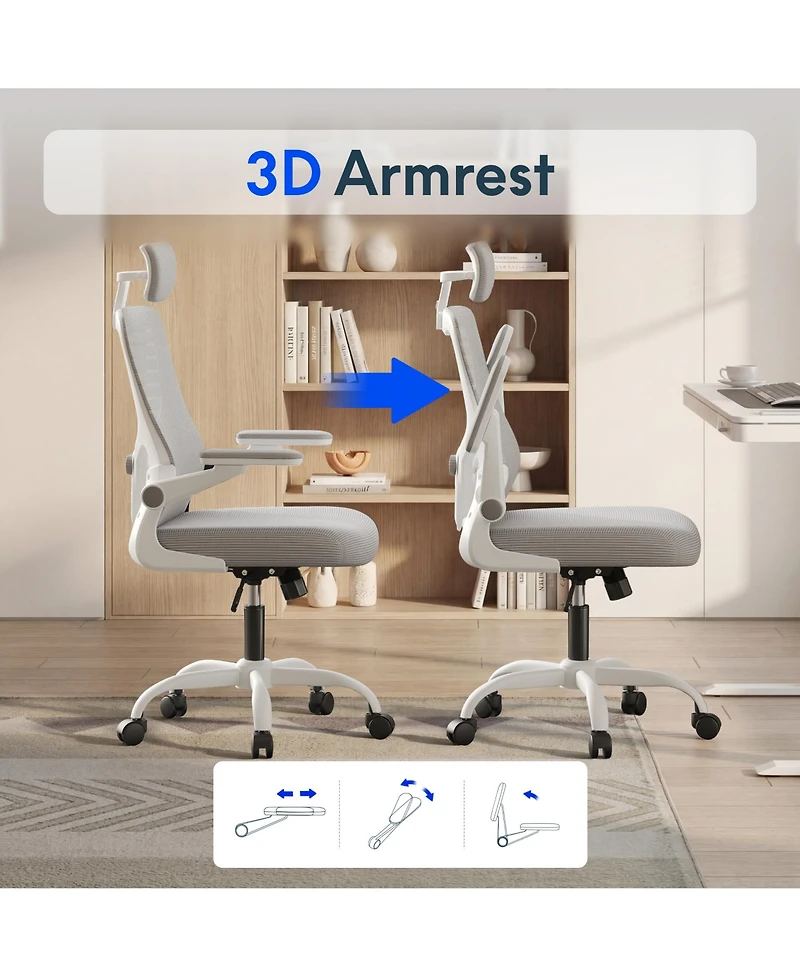 Flexispot OC1 Ergonomic Office Chair with Adjustable Headrest and 3D Arms