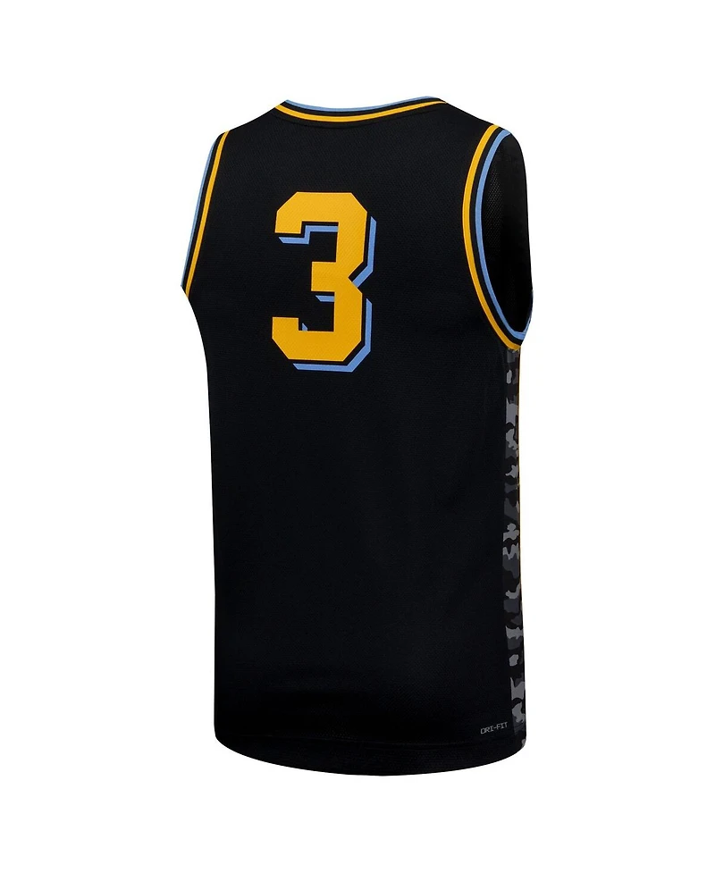 Nike Men's 3 Black Marquette Golden Eagles Replica Basketball Jersey