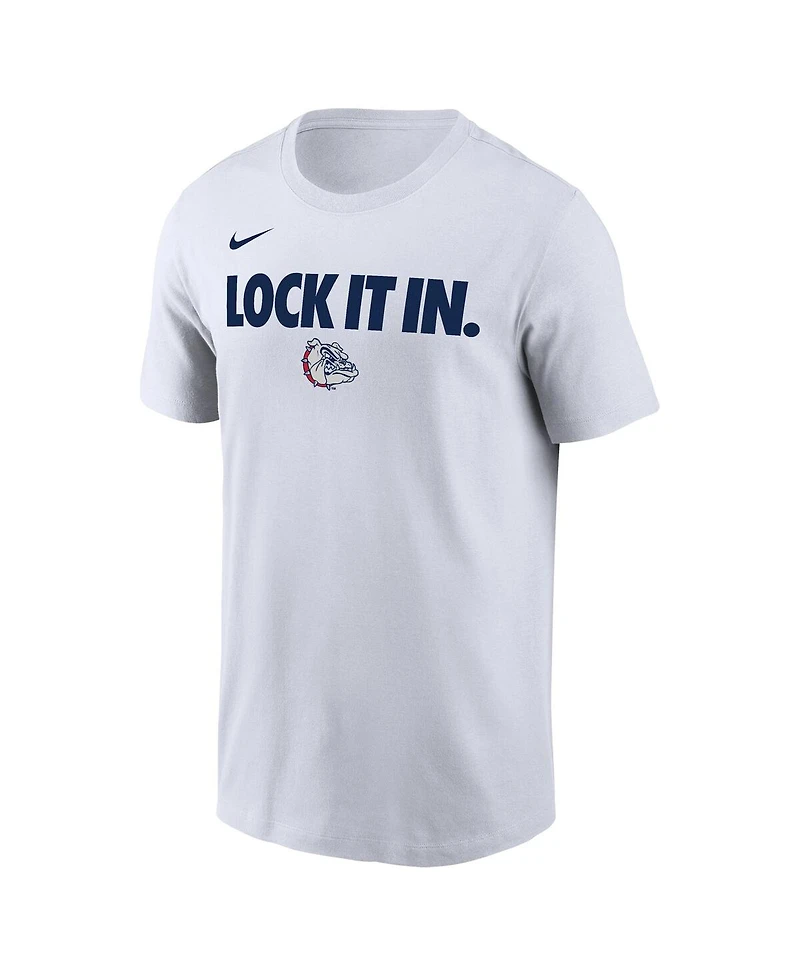 Nike Men's White Gonzaga Bulldogs 2026 On-Court Bench T-Shirt