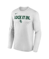 Nike Men's White Baylor Bears 2026 On-Court Bench Long Sleeve T-Shirt