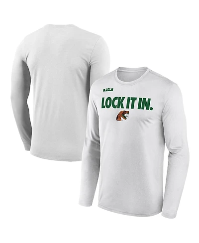 Nike Men's White Florida A&M Rattlers 2026 On-Court Bench Long Sleeve T-Shirt