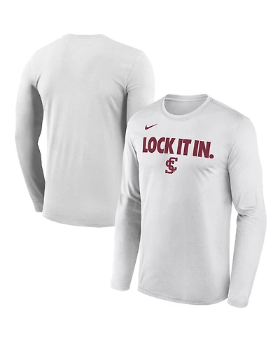 Nike Men's White Santa Clara Broncos 2026 On-Court Bench Long Sleeve T-Shirt