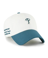 '47 Brand Men's White/Teal Philadelphia Phillies Contemporary Tonal Clean Up Adjustable Hat