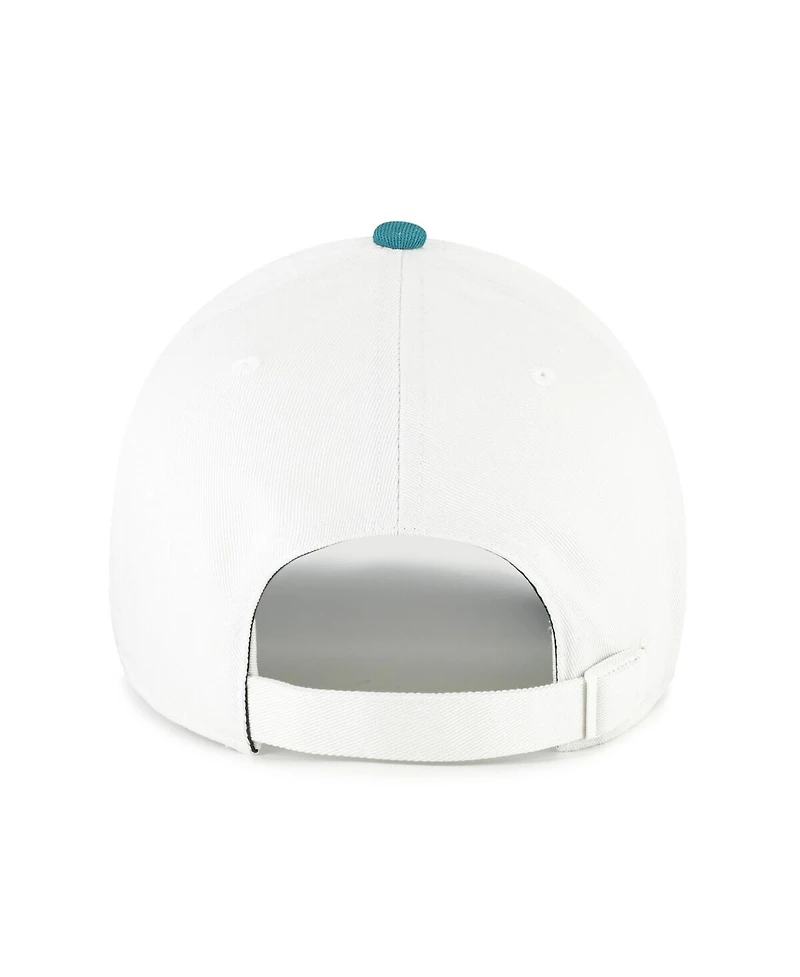 '47 Brand Men's White/Teal New York Yankees Contemporary Tonal Clean Up Adjustable Hat