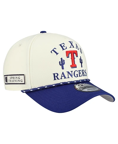 New Era Men's Cream Texas Rangers 2026 Spring Training Fan Pack Rope A-Frame 9FORTY Adjustable Hat