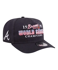 New Era Men's Navy Atlanta Braves 1995 World Series Champions Historic 9FIFTY A-Frame Snapback Hat