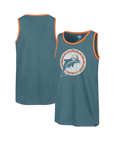 '47 Brand Men's Aqua Miami Dolphins Premier Franklin Tank Top