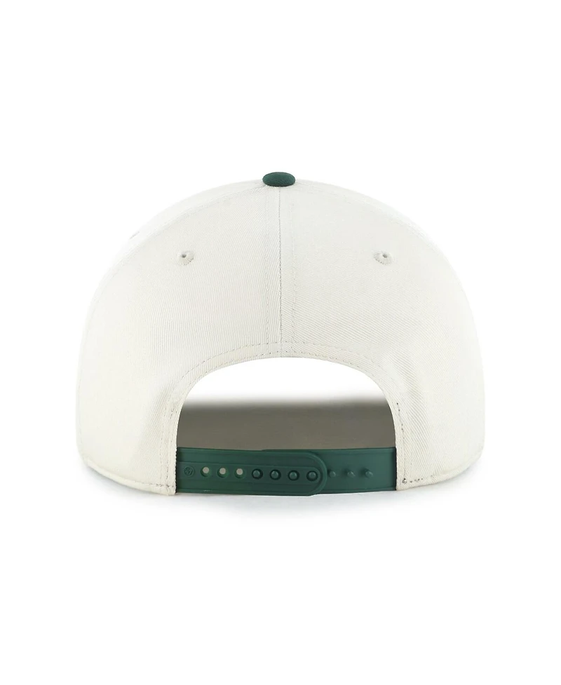 '47 Brand Big Boys and Girls Natural/Green Athletics Frame Out Hitch Adjustable Hat