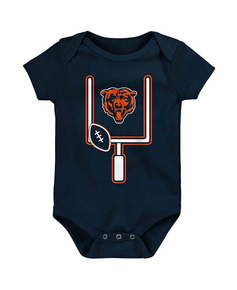 Outerstuff Baby Boys and Girls Chicago Bears Littlest Player Three-Piece Bodysuit Set