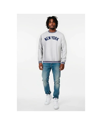 Champion Men's Heather Gray New York Yankees Reverse Weave Sweatshirt