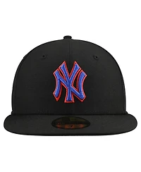 New Era Men's Black York Yankees Dominican Republic 59FIFTY Fitted Hat