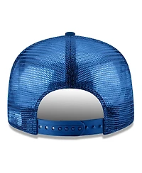 New Era Men's Blue New York Knicks Core Logo Meshback 9FIFTY Snapback Hat