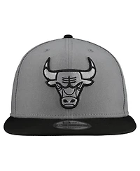 New Era Men's Gray Chicago Bulls Core Logo Storm Gray Two-Tone 9FIFTY Snapback Hat