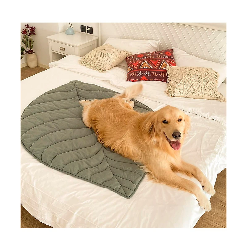 FunnyFuzzy Leaf Shape Pet Blanket