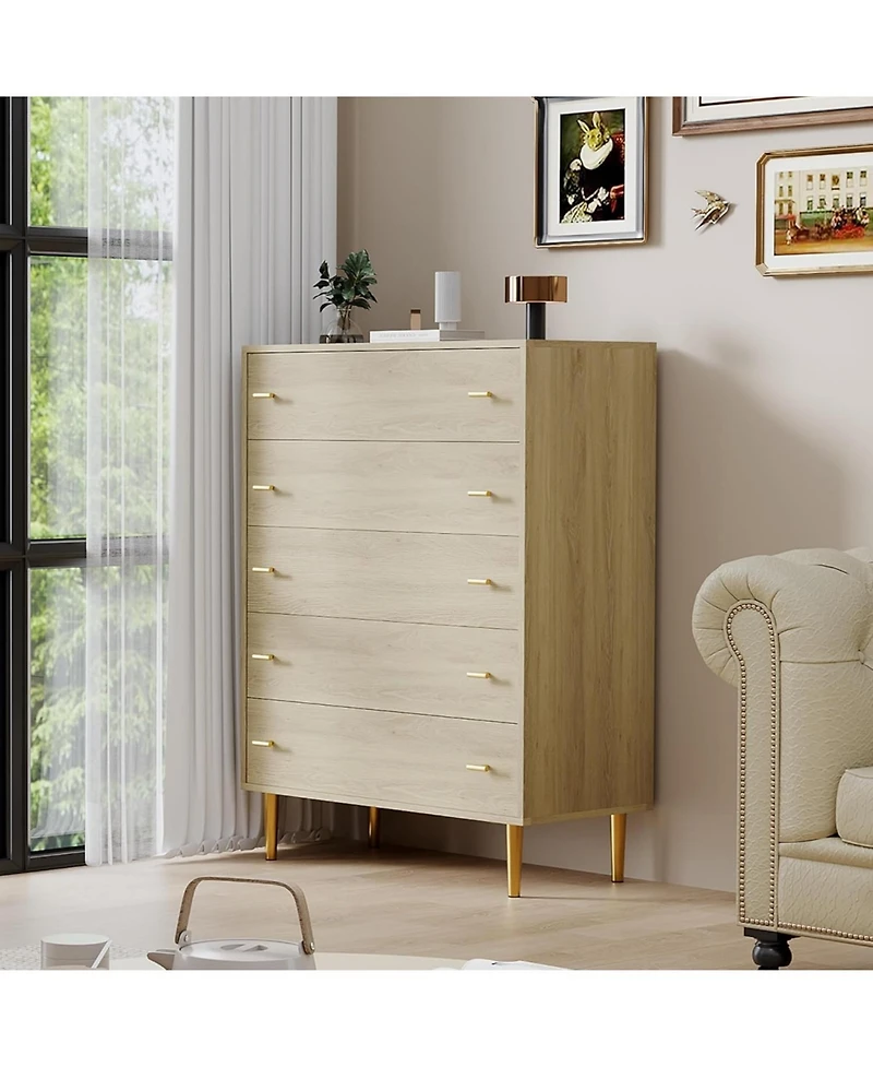 gaomon 44" Tall 5-Drawer Dresser