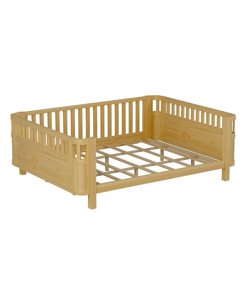Streamdale Furniture Queen Wood Platform Bed, Low Profile