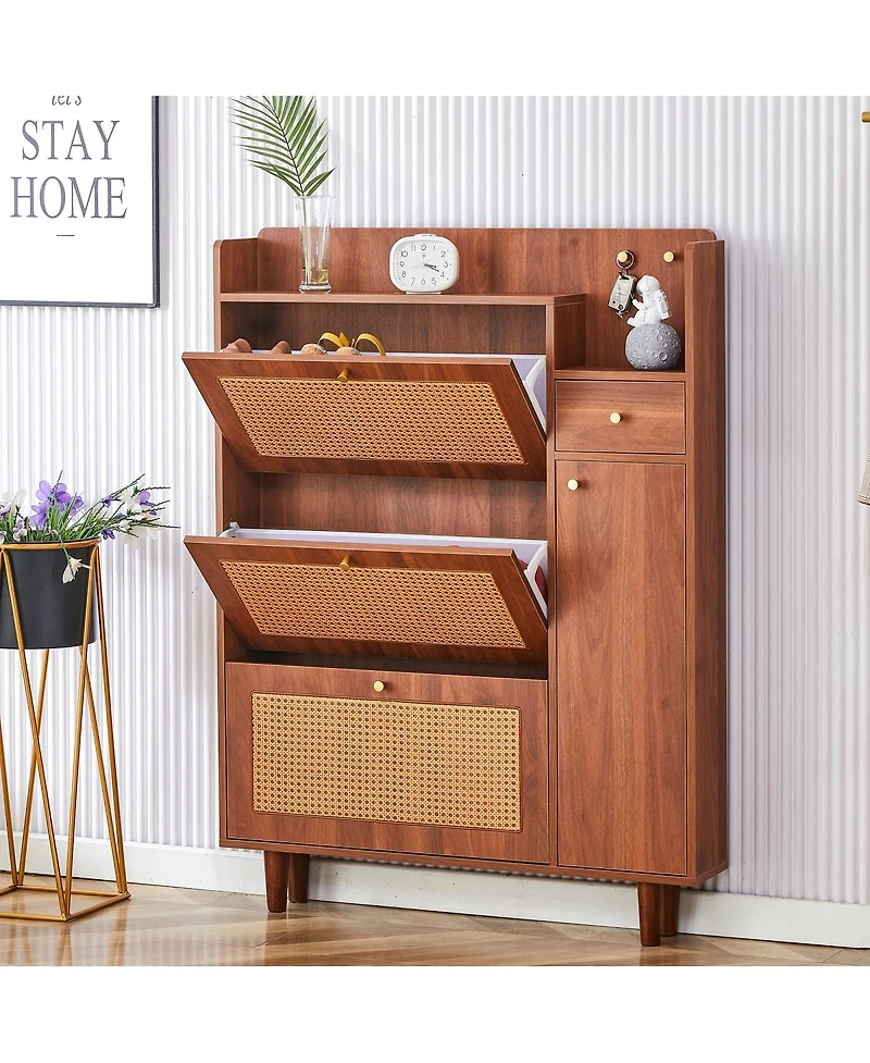 Streamdale Furniture Minimalist Mdf Shoe Cabinet