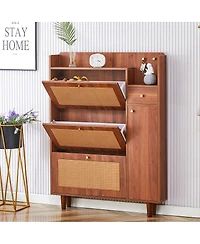 Streamdale Furniture Minimalist Mdf Shoe Cabinet