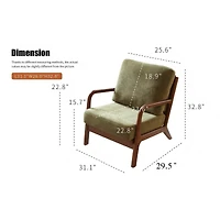 Streamdale Furniture Cozy Accent Chair with Solid Wood Frame