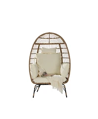 Streamdale Furniture Wicker Egg Chair with Cushion (Indoor/Outdoor)