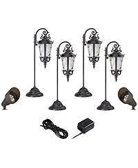 John Timberland Casa Marseille High Traditional 8-Piece Outdoor Landscape Path and Spot Light Kit Porch Led Bulb Finish