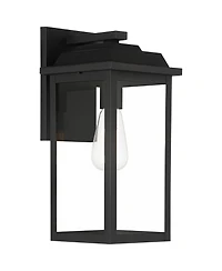 John Timberland Eastcrest Modern Outdoor Wall Light Fixtures Set of 2 Textured Metal 15 Clear Glass for Post Exterior Barn Deck