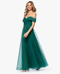 Betsy & Adam Women's sweetheart neck Ball Gown Dress